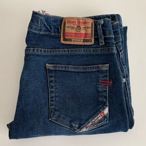 Diesel Straight Leg Denim Jean Deep Blue Size 34